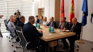 Presidenti i Shqipërisë Bajram Begaj takon liderët e partive shqiptare në Ulqin